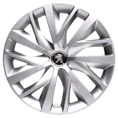 Enjoliveur Peugeot 16 Pouces Gris - Occasion Avec Trace De Coup (trottoir) - 1 Pièce