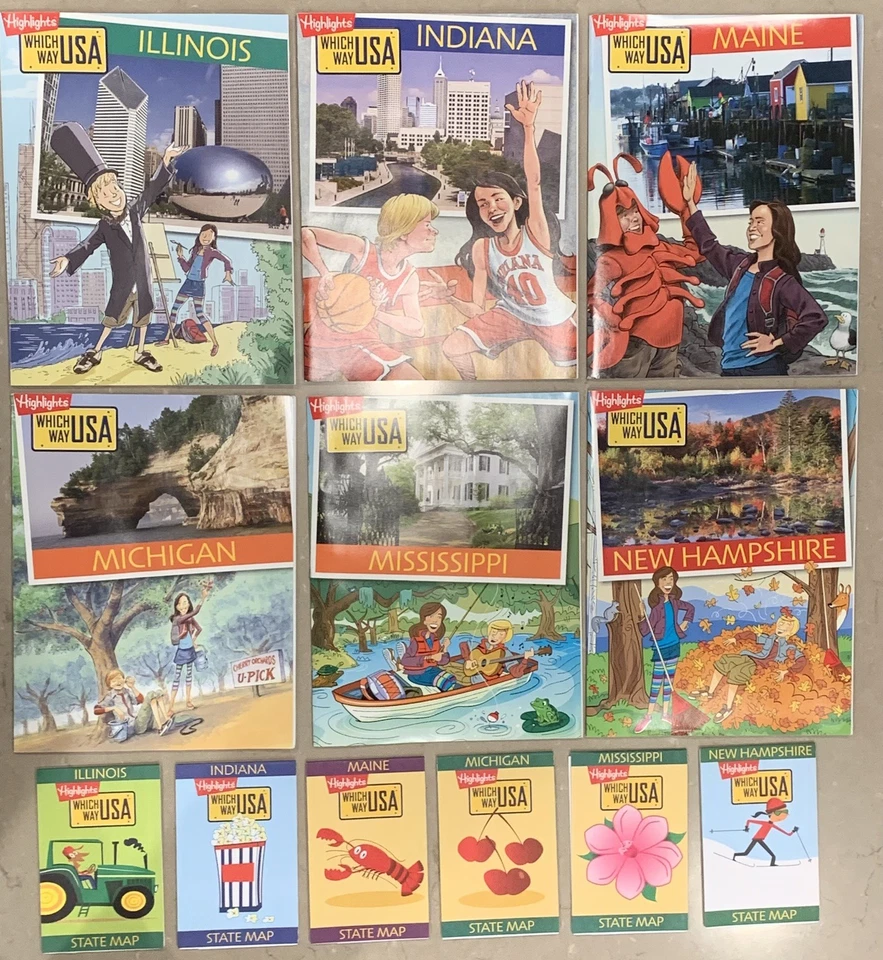 Lot 19 States Highlights Which Way USA Magazines + Matching Maps + 17 Licenses  - Image 4 of 4