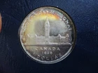 1939 Canada Silver Dollar Coin Toned Uncirculated MS BU