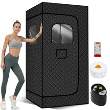 Portable Steam Sauna for Home, Full Body Sauna Box with 3L 1200W Steamer, Per...