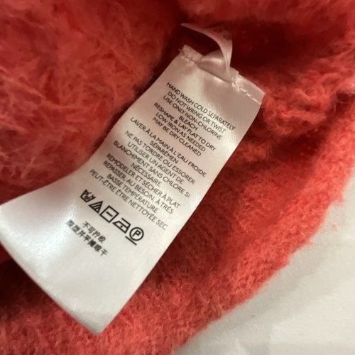 Maglione Anthropologie donna con volant spalle scoperte waffle maglia XS rosso pullover - Foto 6 di 9