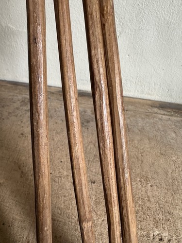 4 Antique 19Th C Hand Carved New England Wooden Dipping Candle Drying Sticks  - Picture 5 of 16