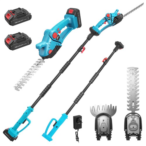 Cordless Hedge Trimmer Long Reach Pole Extendable Tree Trimme w/2Battery+Charger - Picture 10 of 10