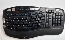 Logitech K350  Y-RBN90  Wireless Comfort Wave Ergonomic Keyboard W/ UNIFY USB