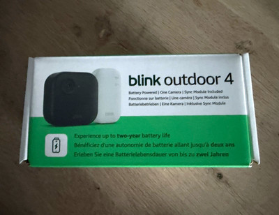 Blink Outdoor 4 (4. Gen) Überwachungskamera 1080p WLAN kabellos wetterfest Neu