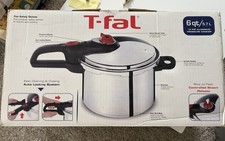 T-Fal Secure 6 Qt Pressure Cooker 5.7L 12 PSI Aluminum w/ Box