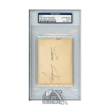 Calvin Coolidge Autographed Cut - PSA/DNA