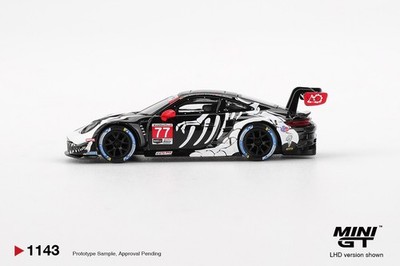 残少(1点) MINI GT 1/64 ポルシェ 911 GT3R#77 Mini GT 1:64 Porsche 911 GT3 R #77 AO Racing 2025 IMSA Petit Le