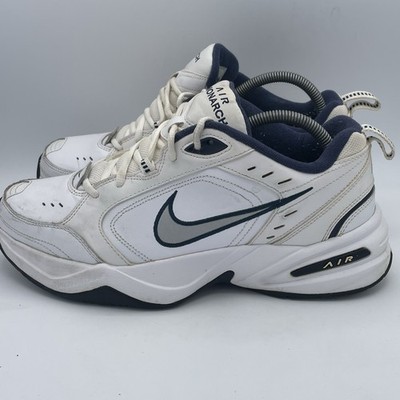 Nike Air Monarch IV 415445-102 White Blue Athletic Shoes Men Size 9