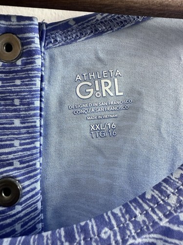 Athleta Girl Play More Romper, Blue, Size XXL/16 - Picture 5 of 6
