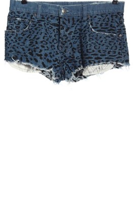 KSUBI Jeansshorts Damen Kurze Hose Gr. DE 38 blau-schwarz Casual-Look
