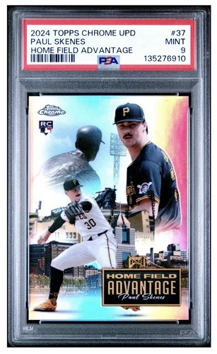 2024 TOPPS CHROME HFAC-37 PAUL SKENES HOME FIELD ADVANTAGE CASE HIT SSP RC PSA 9