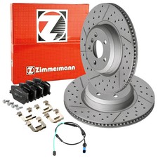 ZIMMERMANN GEBOHRT Bremsscheiben 345mm Bel�ge Hinten f�r BMW G-Serie M-Bremse