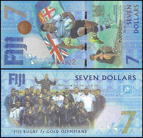 Fiji 7 Dollars, 2016 (2017 ND) P-120 UNC Commemorative X 100 PCS Bundle - Picture 2 of 2