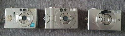 Konvolut Canon IXUS Kameras, IXUS Digital,  IXUS V3 und IXUS II, DEFEKT