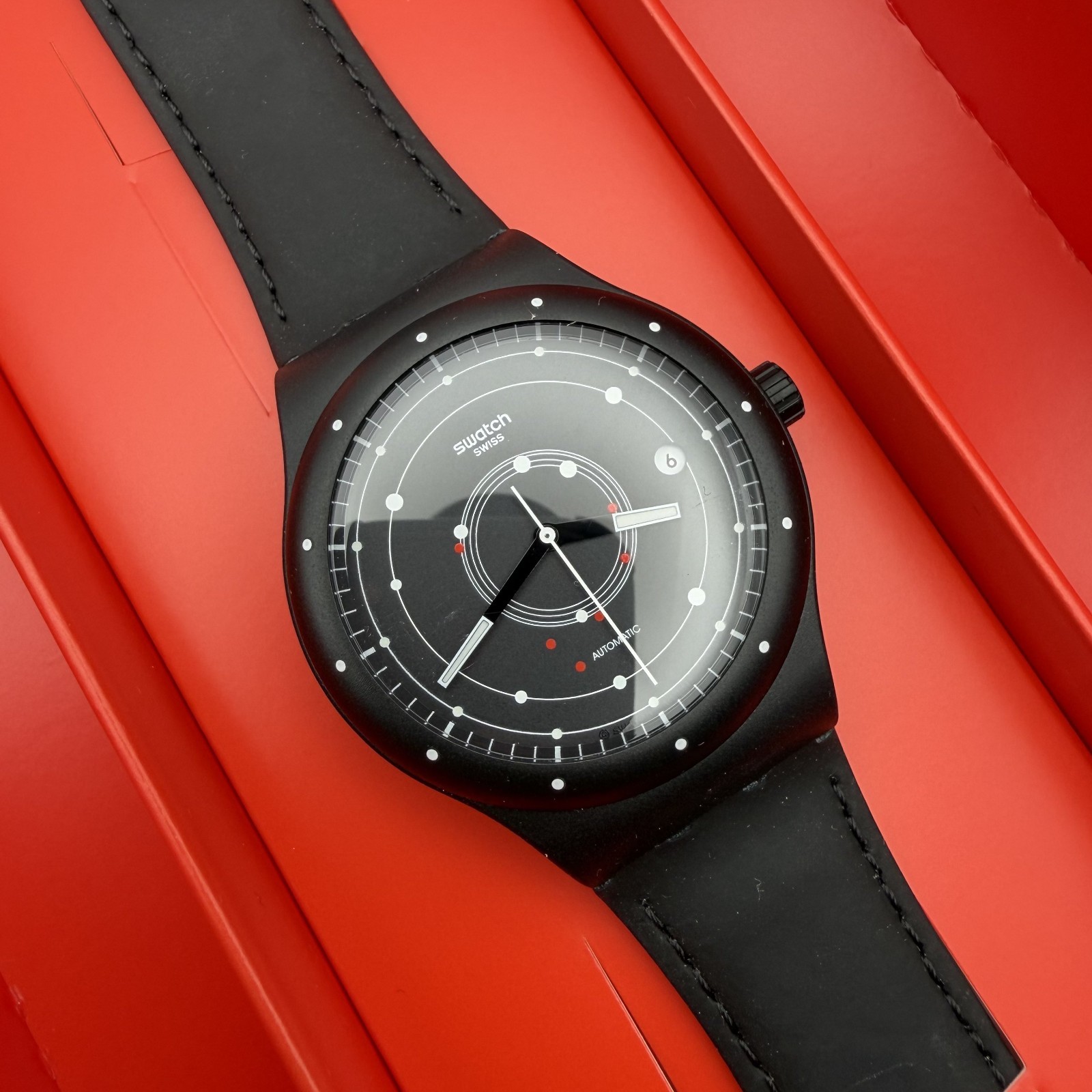 ⚫️ Swatch SISTEM BLACK SUTB400 Sistem51 Automatic Black Watch 42mm Swiss