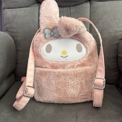 Loungefly Sanrio My Melody Fuzzy Pink Character Mini Backpack