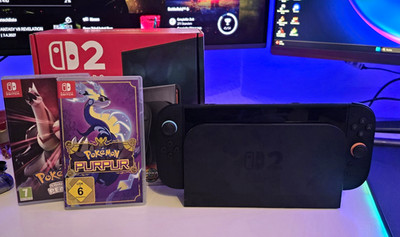 Nintendo Switch 2 + 2 Pokemon Spiele + Rechnung von 2026 ( Top Zustand )