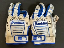 Jonathan Long Cubs Auto Signed 2025 Game Used Batting Gloves Beckett Hologram .