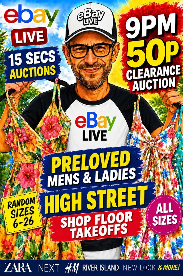 🎈50p Start🎈 Ladies Mens Preloved Shop Floor Takeoffs