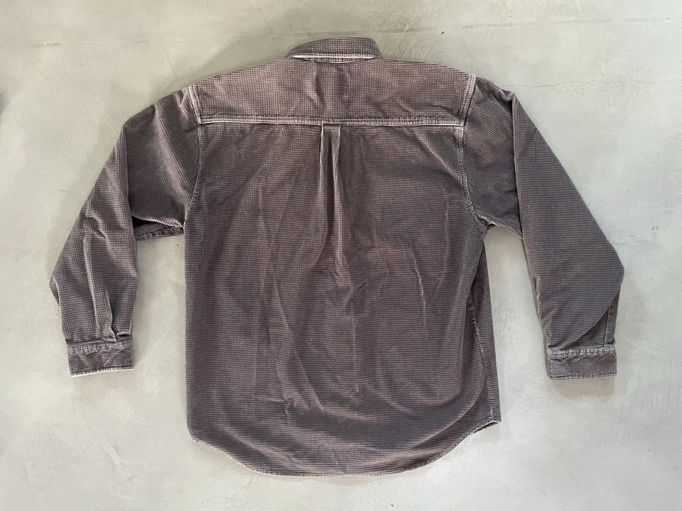 Camisa de veludo The Territory Ahead waffle marrom masculina tamanho G algodão manga longa - Imagem 2 de 4