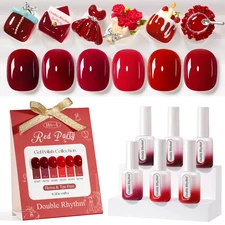 6 Pcs Hema Free Gel Polish Set 0.50 OZ Same Color Same Bottle Soak off Neutral N