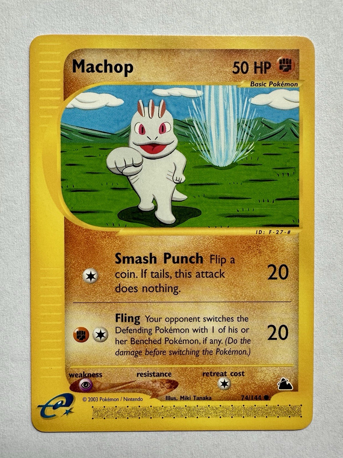 Machop - Skyridge 74/144 - 2003 WOTC  - Pokémon TCG - E Reader - NM