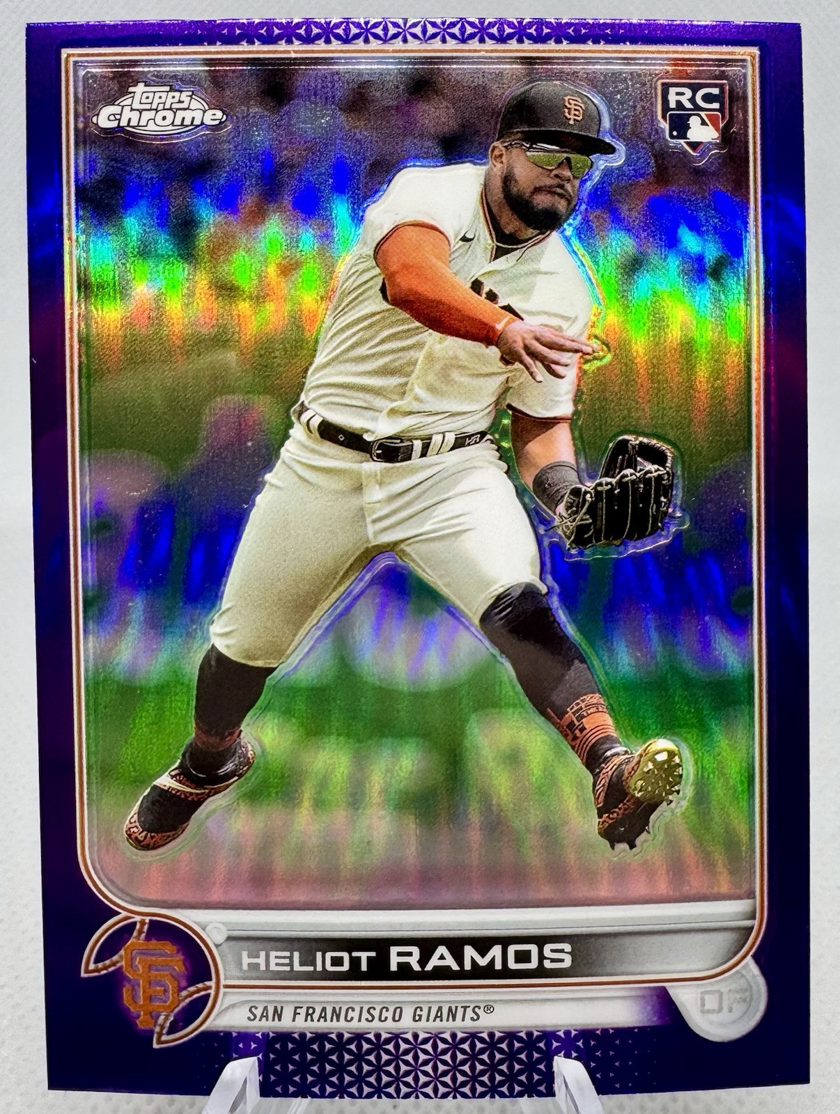 Heliot Ramos 2022 Topps Chrome Update #USC194 Purple Refractor RC