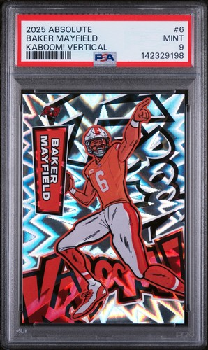 Baker Mayfield #6 2025 Panini Absolute Kaboom Vertical card