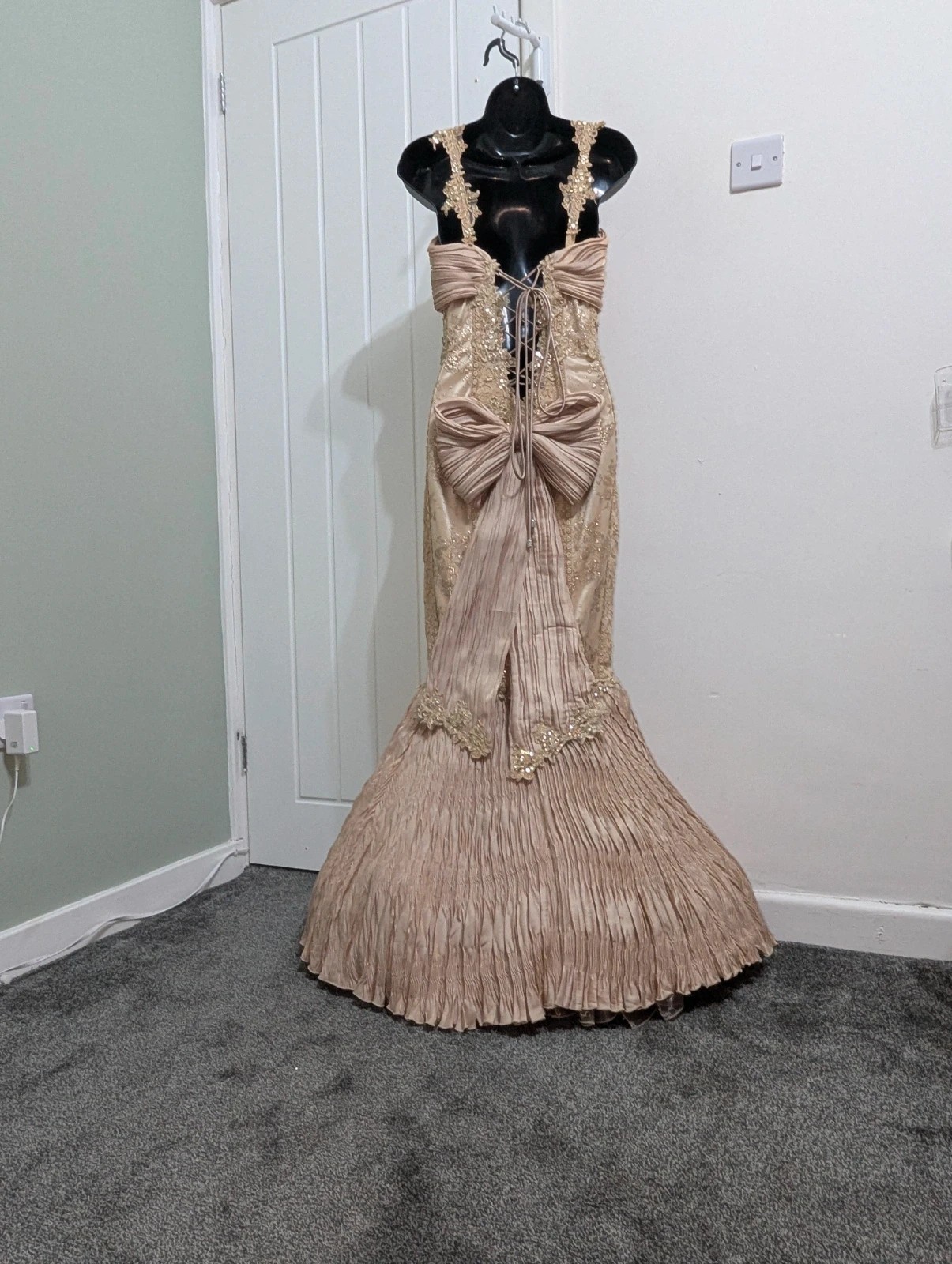 Archival Rare Y2K Gina Love for Catwalk Collection London Corset Fishtail Gown image 8