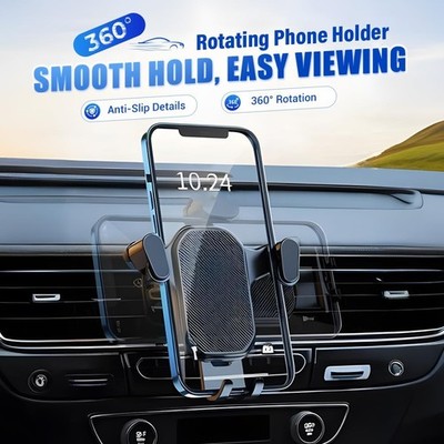 Car Mount Air Vent Phone Holder Swivel Cradle Strong Grip AC for Smart Phones