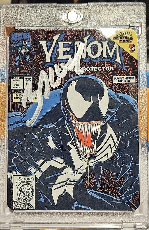 Venom #1 Signed Mark Bagley Metal HeroesCon Card  06/10 With COA!