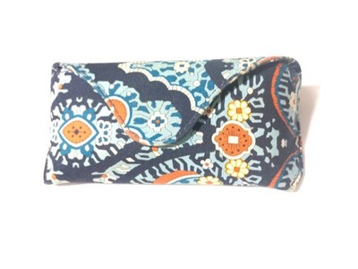 Vera Bradley Eyeglass Sunglass Case Blue Floral