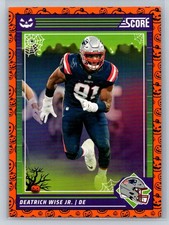 2024 Score-A-Treat Orange Pumpkin Deatrich Wise Jr. New England Patriots #193