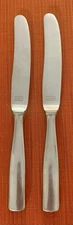 Vintage Continental Robeson CSS16 Glossy Stainless DINNER KNIFE Set of 2 Germany