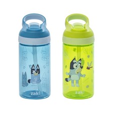 Zak Designs Bluey Atlantic Kids Water Bottle For School or Travel, 16oz Durab...