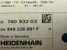 HEIDENHAIN LC 495F 170 5µm linear scale Fanuc05 557644-03 760932-03 new in box