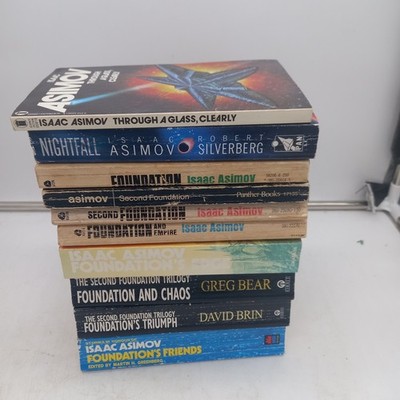 ISAAC ASIMOV SCI-FI BUNDLE 10x Vintage Paperbacks Foundation Series + Extras