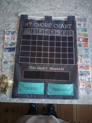 My Chore Chart, Responsibility Chart For Kids, Rewards, Stars, Tasks 