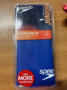 Speedo Comfort Silicone Swim Cap Latex-Free Size: Junior Ages 6-14 NEW