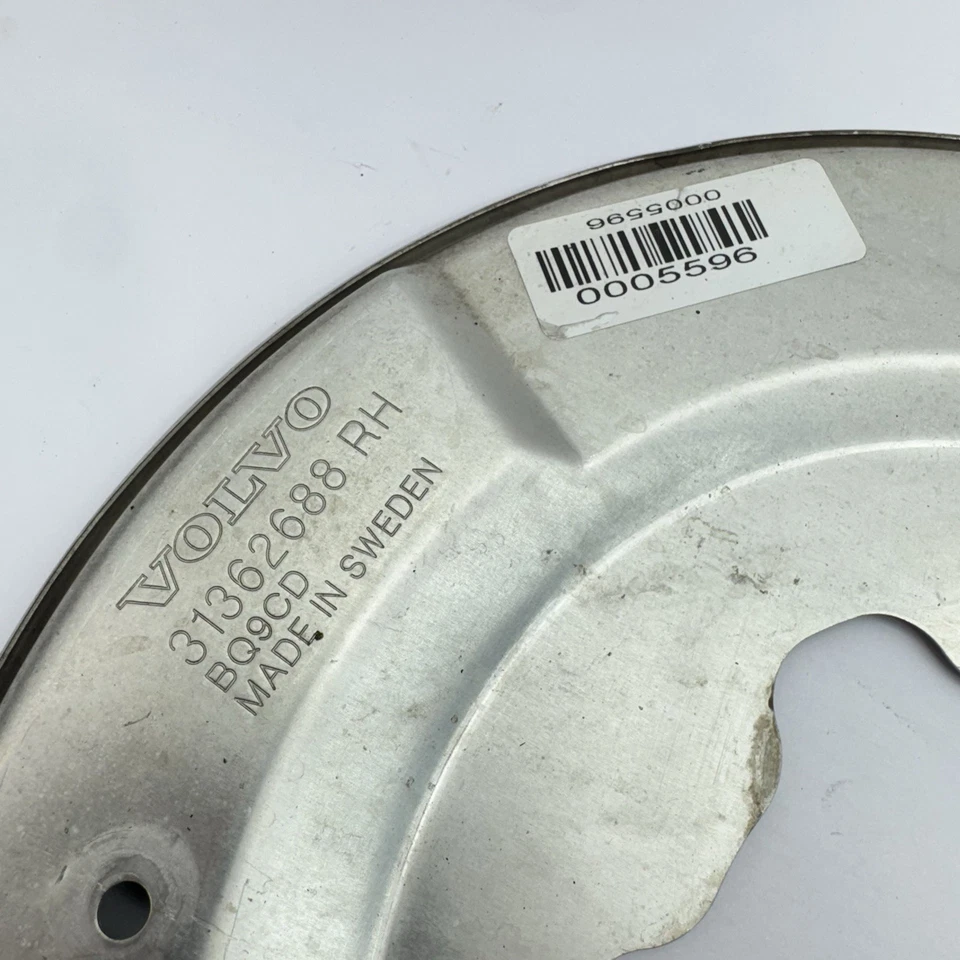Placa de cubierta de protección de disco de freno delantero derecho Volvo S60 2019-2025 31362688 OEM Foto 3 de 4