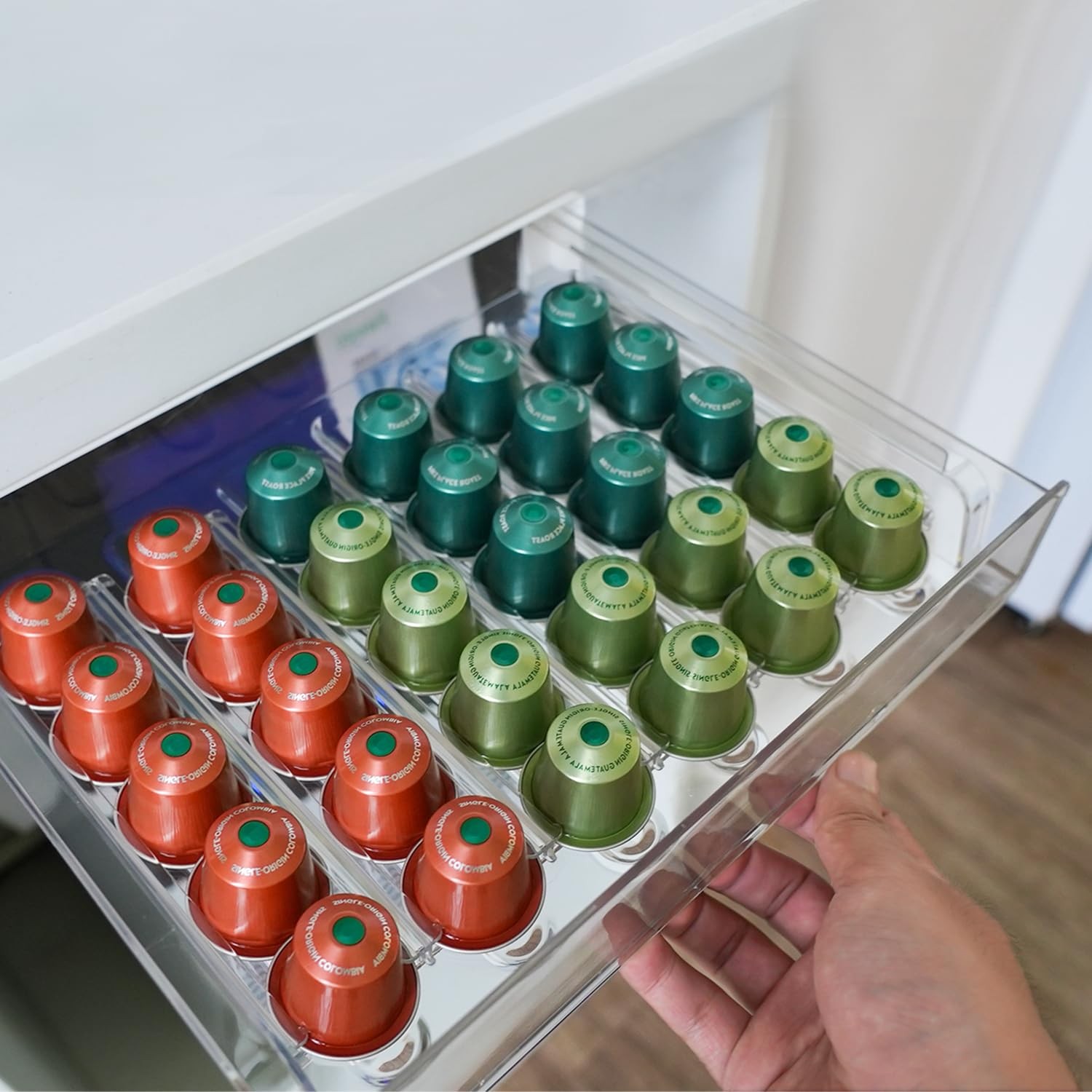Under Cabinet Coffee Pod Drawer, 30 Pod Capacity, with Nespresso, Adhesive Sl... - Image 5
