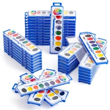 Shuttle Art 40 Pack Watercolor Paint Set, 8 Colors Watercolor Paint with Pain...