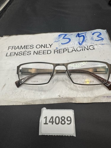 Waza Eyeglasses Frames WA 1157 Brown Rectangular Semi Rim 55-18