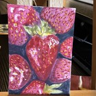 ACEO Xsplain "Strawberries" Original Watercolor on Paper 2026 — photo 1