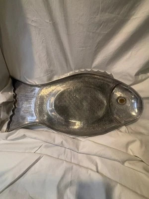 Arthur Court Aluminum Fish Platter Large 25" x 13" Vintage Stamped 1975 - Image 1 of 4