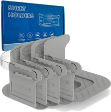 Bed Sheet Holders for Corners – Heavy Duty Lock Sheet Holders for Fitted 