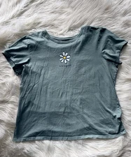 Life Is Good Women’s XXL Smoky Blue Daisy Logo Crusher Tee