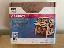 Stem Lab by Ugears Mechanical Model Gearbox NEW Factory Sealed 120 Parts Age 8+