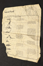Marx 4130 Information Paper Sheet Dinosaur Vtg 1970s Prehistoric Accessory